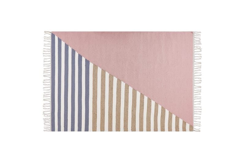 Engiz Uldtæppe 160x230 cm - Rosa - Uldtæppe - Håndvævede tæpper - Gummierede tæpper - Mønstrede tæpper - Store tæpper - Små tæpper