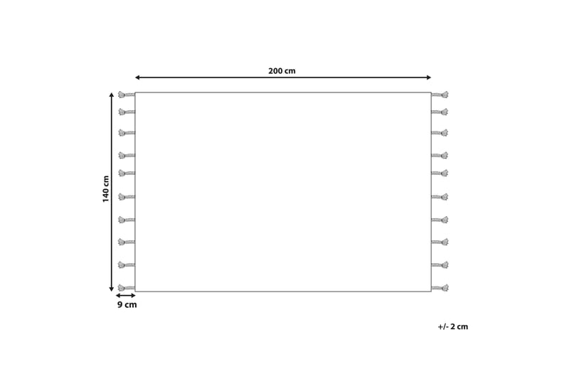 Erler Bomuldstæppe 140x200 cm - Beige - Tekstiler - Tæpper - Moderne tæppe - Bomuldstæpper