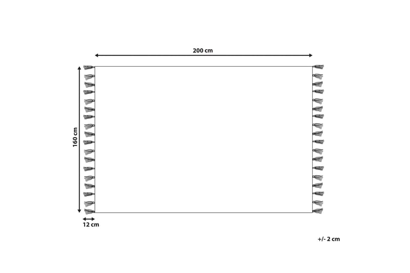 Erzincan Bomuldstæppe 160x230 cm - Beige - Tekstiler - Tæpper - Moderne tæppe - Bomuldstæpper