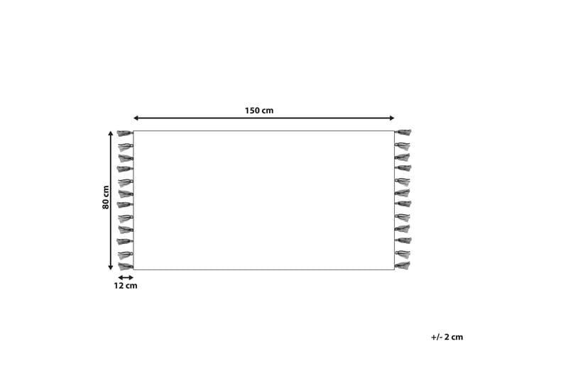 Eskisehir Bomuldstæppe 80x150 cm - Beige - Tekstiler - Tæpper - Moderne tæppe - Bomuldstæpper