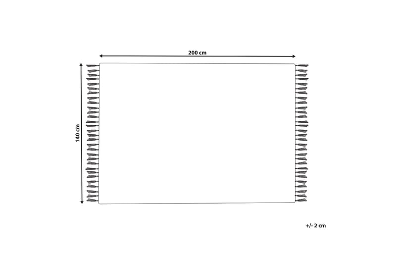 Gandzak Bomuldstæppe 140x200 cm - Blå - Tekstiler - Tæpper - Moderne tæppe - Bomuldstæpper