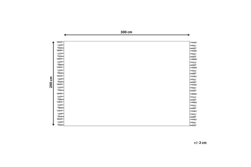 Gandzak Bomuldstæppe 200x300 cm - Blå - Tekstiler - Tæpper - Moderne tæppe - Bomuldstæpper