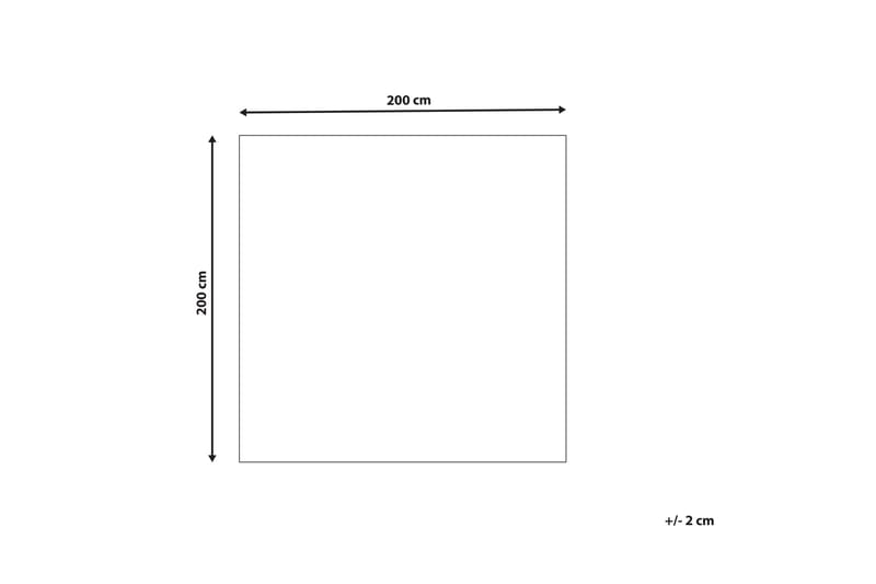 Gevas Uldtæppe 200x200 cm Kvadratisk - Blå - Uldtæppe