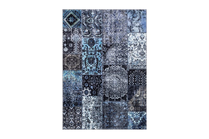 Gumala Wiltontæppe 160x230 cm Rektangulær - Blå - Wiltontæpper - Mønstrede tæpper