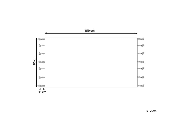 Hajipur Ryetæppe 80x150 cm - Beige - Tekstiler - Tæpper - Moderne tæppe - Ryatæpper