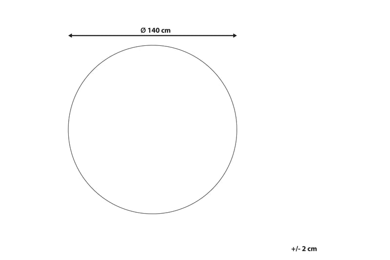 Halfeti Ryetæppe 140 cm Rund - Orange - Tekstiler - Tæpper - Moderne tæppe - Ryatæpper