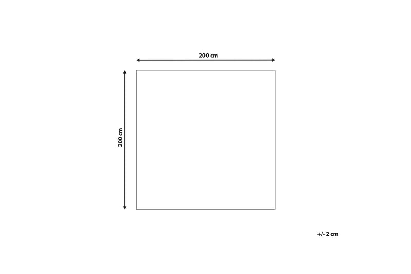 Haymana Uldtæppe 200x200 cm Kvadratisk - Blå - Uldtæppe