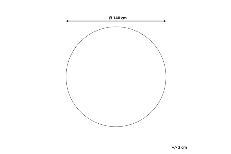 Hovit Jutetæppe 140 cm Rund - Blå - Sisaltæpper - Jutemåtter & hampemåtter