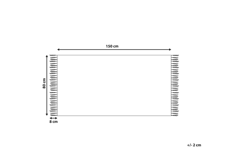 Jrvesh Uldtæppe 80x150 cm - Rød - Tekstiler - Tæpper - Moderne tæppe - Uldtæppe