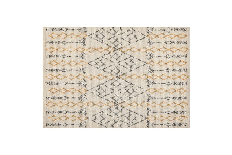 Kadapa Bomuldstæppe 140x200 cm - Gul - Tekstiler - Tæpper - Moderne tæppe - Bomuldstæpper