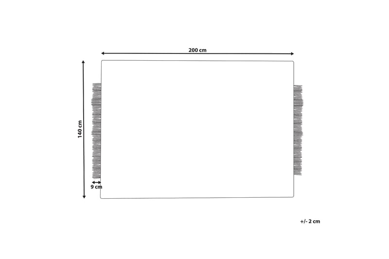 Ketenli Uldtæppe 140x200 cm - Sort/hvid - Tekstiler - Tæpper - Moderne tæppe - Uldtæppe