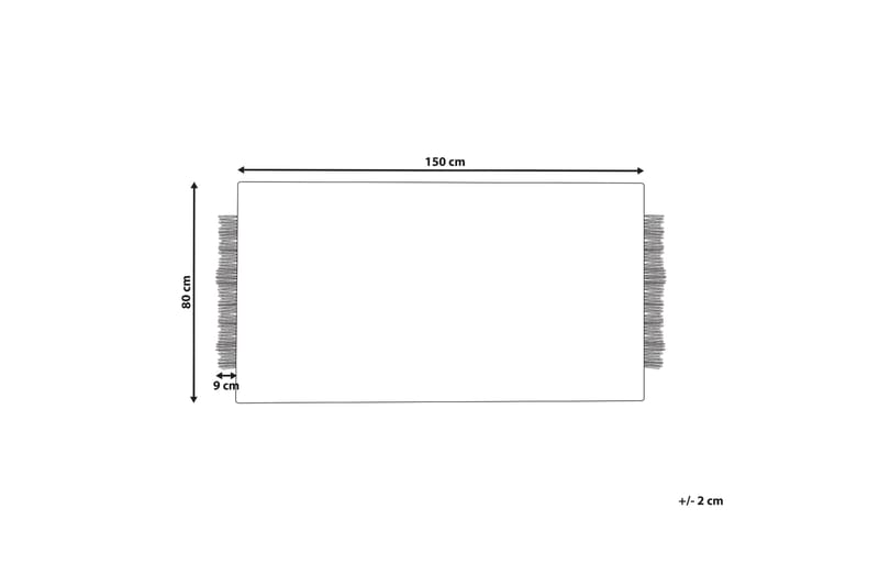 Ketenli Uldtæppe 80x150 cm - Sort/hvid - Tekstiler - Tæpper - Moderne tæppe - Uldtæppe