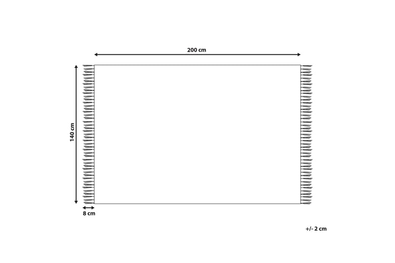 Khenifra Bomuldstæppe 140x200 cm - Sort/hvid - Tekstiler - Tæpper - Moderne tæppe - Bomuldstæpper