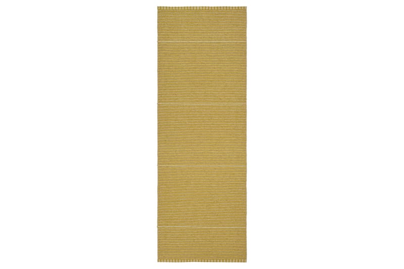Cleo Kludetæppe 70x150 cm Sennepsgul - Horredsmattan - Gummierede tæpper - Små tæpper - Mønstrede tæpper - Kludetæpper - Store tæpper - Håndvævede tæpper