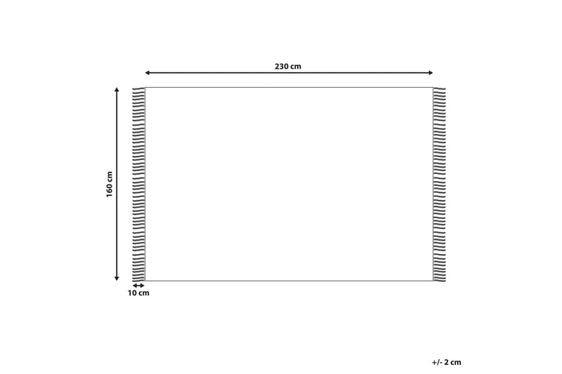 Konur Bomuldstæppe 160x230 cm - Beige - Tekstiler - Tæpper - Moderne tæppe - Bomuldstæpper