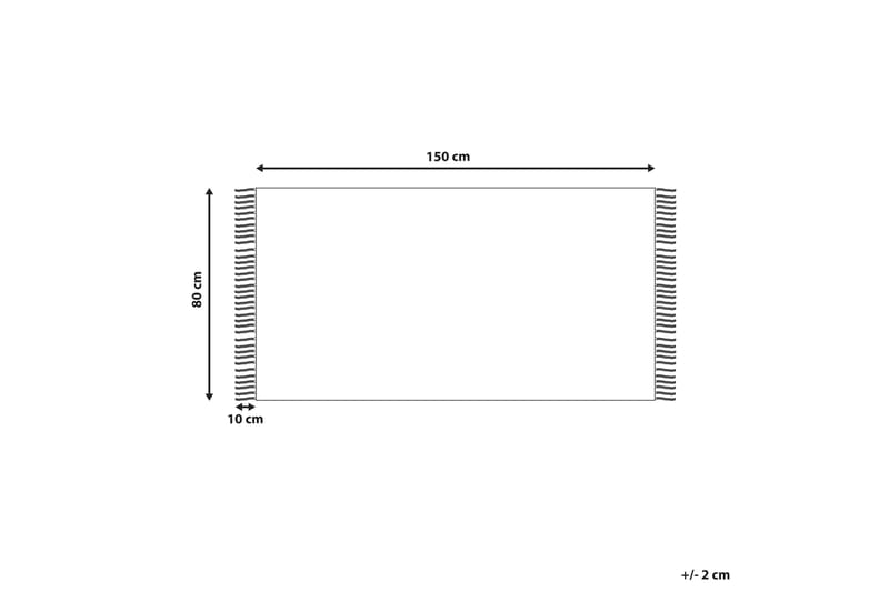 Konur Bomuldstæppe 80x150 cm - Beige - Tekstiler - Tæpper - Moderne tæppe - Bomuldstæpper