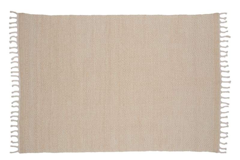 Loke Uldtæppe 160x230 cm Rektangulær - Beige - Tekstiler - Tæpper - Moderne tæppe - Uldtæppe