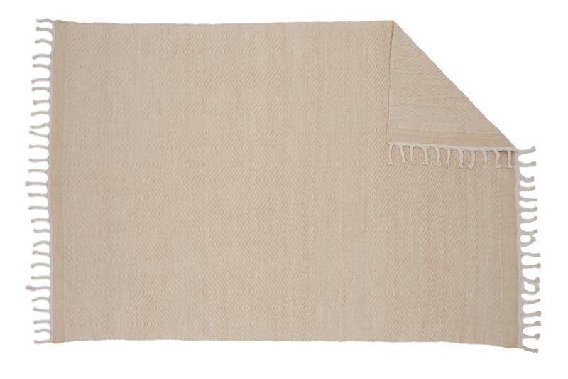 Loke Uldtæppe 250x350 cm Rektangulær - Beige - Tekstiler - Tæpper - Moderne tæppe - Uldtæppe