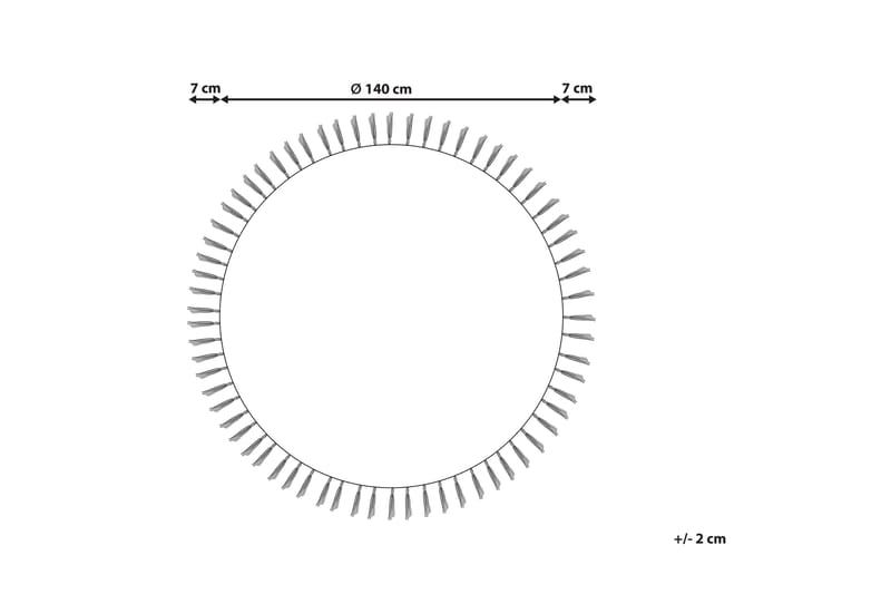 Marts Jutetæppe 140 cm Rund - Beige - Sisaltæpper - Jutemåtter & hampemåtter