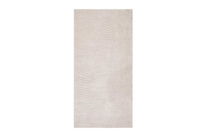 Mehut Wiltontæppe 80x150 cm Oval - Beige - Tekstiler - Tæpper - Moderne tæppe - Wiltontæpper