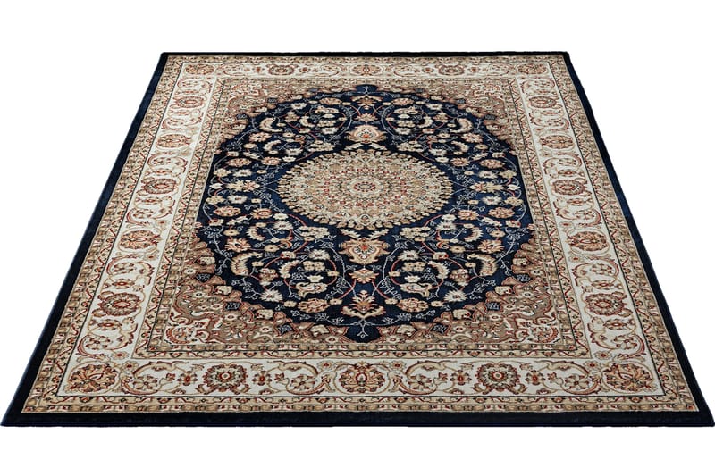 Dubai Medallion Wiltontæppe 160x230 cm - Blå - Tekstiler - T�æpper - Moderne tæppe - Mønstrede tæpper