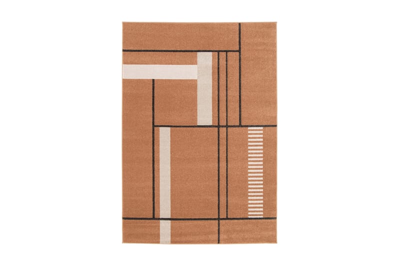 Florence Square Wiltontæppe Rektangulær 160x230 cm - Terracotta - Tekstiler - Tæpper - Moderne tæppe - Mønstrede tæpper