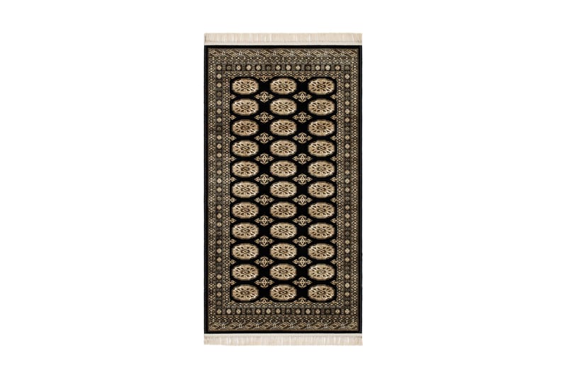 Gronhal Wiltontæppe Rektangulær 67x120 cm - Sort - Wiltontæpper - Håndvævede tæpper - Gummierede tæpper - Små tæpper - Mønstrede tæpper - Store tæpper - Mønstrede tæpper
