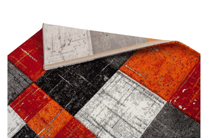London Friezetæppe 160x230 - Rød/Orange - Wiltontæpper - Mønstrede tæpper