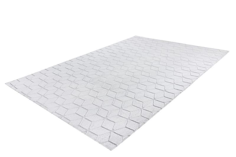 Skeardpat tæppe Hvid / Grå Blå 120x160 cm - Wiltontæpper - Håndvævede tæpper - Gummierede tæpper - Små tæpper - Mønstrede tæpper - Store tæpper - Mønstrede tæpper
