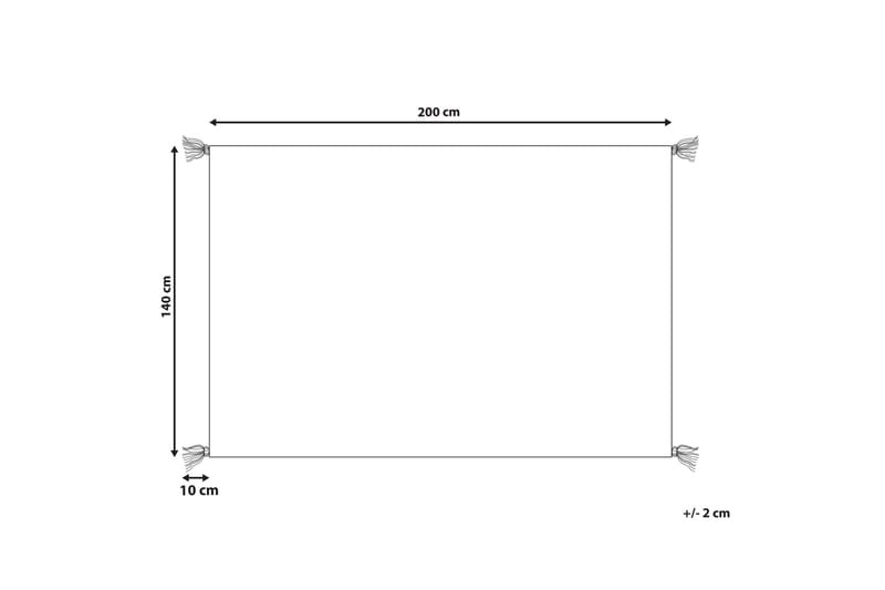 Mugla Ryetæppe 140x200 cm - Orange - Tekstiler - Tæpper - Moderne tæppe - Ryatæpper