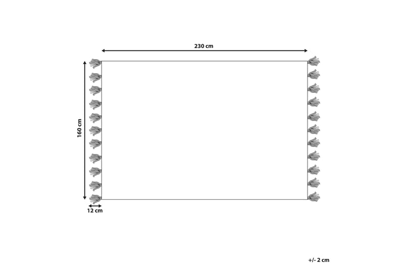 Nigde Ryetæppe 160x230 cm - Rød - Tekstiler - Tæpper - Moderne tæppe - Ryatæpper