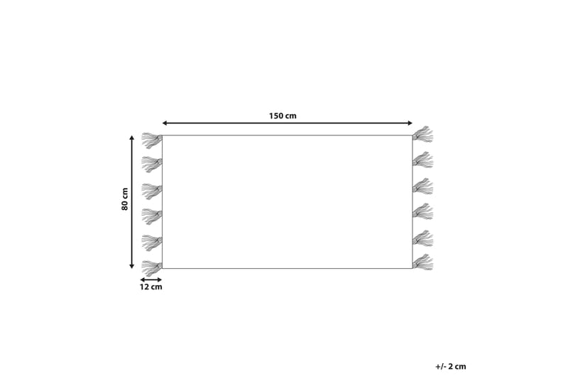 Nigde Ryetæppe 80x150 cm - Rød - Tekstiler - Tæpper - Moderne tæppe - Ryatæpper