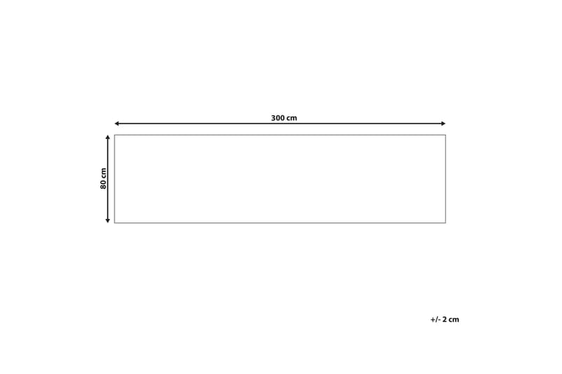 Pacode Ryetæppe 80x300 cm - Sort/hvid - Ryatæpper