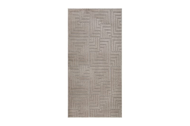 Rinke Wiltontæppe 80x150 cm Oval - Beige - Tekstiler - Tæpper - Moderne tæppe - Wiltontæpper