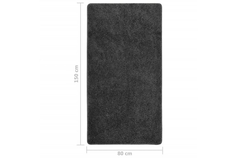 shaggy gulvtæppe 80x150 cm skridsikker mørkegrå - Grå - Ryatæpper - Gummierede tæpper - Små tæpper - Mønstrede tæpper - Store tæpper - Håndvævede tæpper