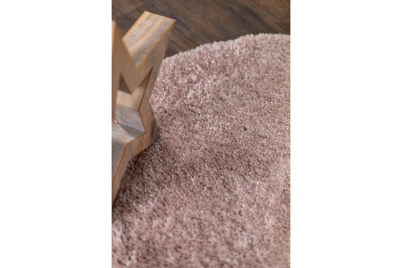Teddington Ryatæppe 120 cm Rund Dusty Pink - Lyserød - Ryatæpper - Håndvævede tæpper - Gummierede tæpper - Små tæpper - Mønstrede tæpper - Store tæpper