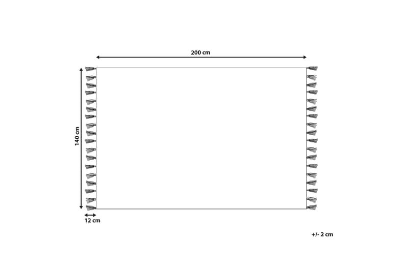 Sanliurfa Ryetæppe 140x200 cm - Beige - Tekstiler - Tæpper - Moderne tæppe - Ryatæpper