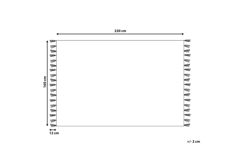 Sanliurfa Ryetæppe 160x230 cm - Beige - Tekstiler - Tæpper - Moderne tæppe - Ryatæpper