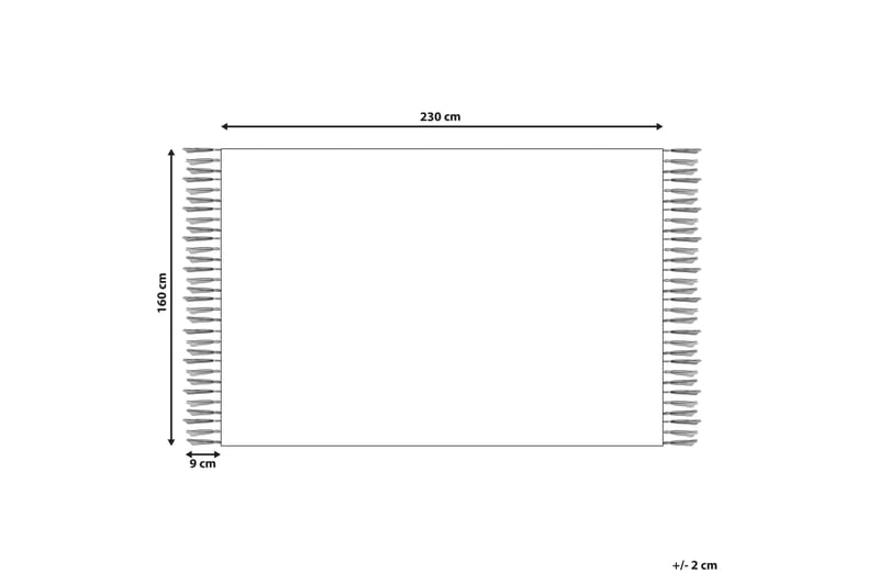 Silchar Bomuldstæppe 160x230 cm - Beige - Tekstiler - Tæpper - Moderne tæppe - Bomuldstæpper