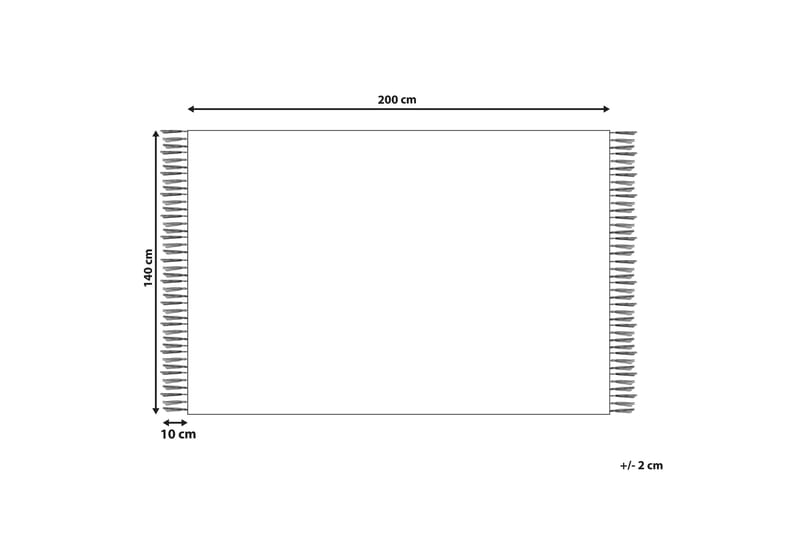 Sinop Bomuldstæppe 140x200 cm - Brun - Tekstiler - Tæpper - Moderne tæppe - Bomuldstæpper