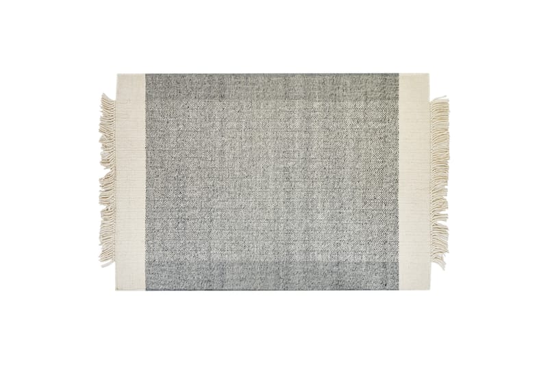 Tatlisu Uldtæppe 160x230 cm - Grå - Uldtæppe - Håndvævede tæpper - Gummierede tæpper - Mønstrede tæpper - Store tæpper - Små tæpper