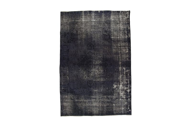 Håndknyttet Vintage Tæppe Grå 188x286cm - Uldtæppe - Håndvævede tæpper - Gummierede tæpper - Mønstrede tæpper - Store tæpper - Små tæpper