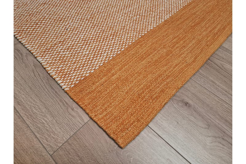 Vimla Bomuldstæppe 75x220 cm Oval - Orange - Tekstiler - Tæpper - Moderne tæppe - Bomuldstæpper