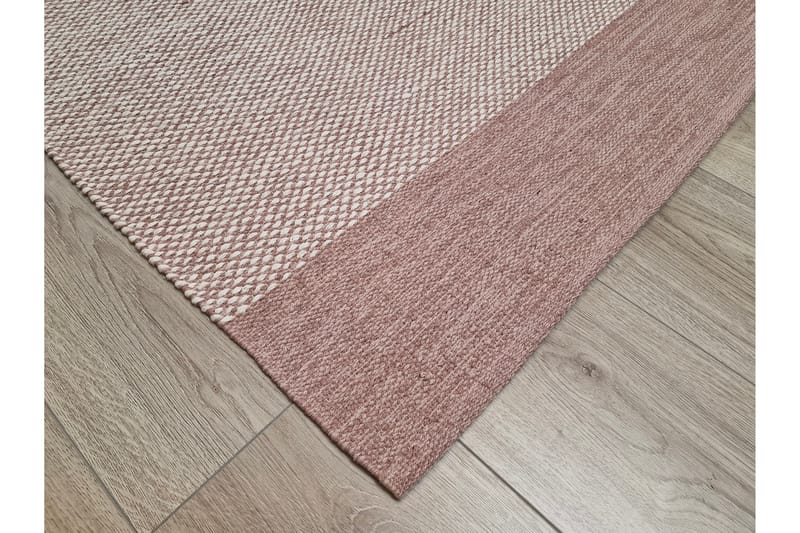 Vimla Bomuldstæppe 75x220 cm Oval - Rosa - Tekstiler - Tæpper - Moderne tæppe - Bomuldstæpper