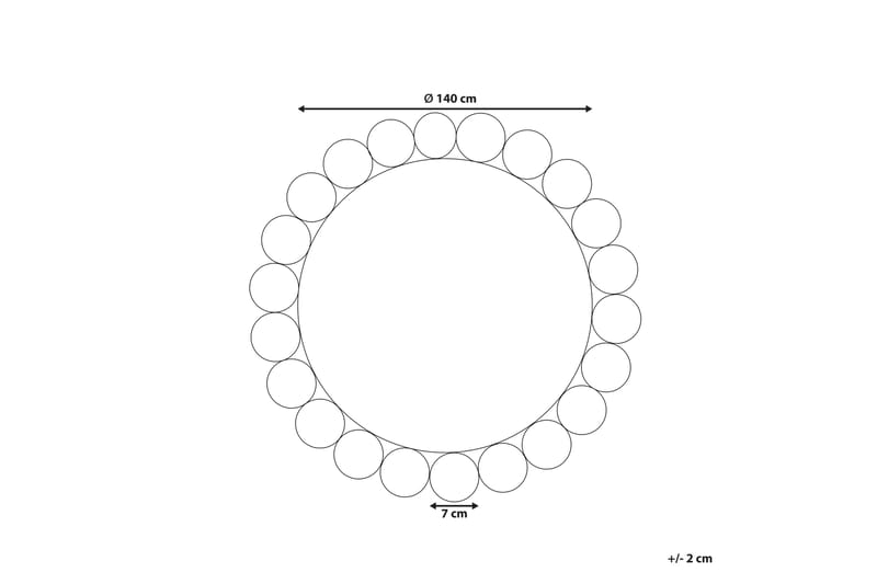 Vostan Jutetæppe 140 cm Rund - Beige - Tekstiler - Tæpper - Moderne tæppe - Sisaltæpper