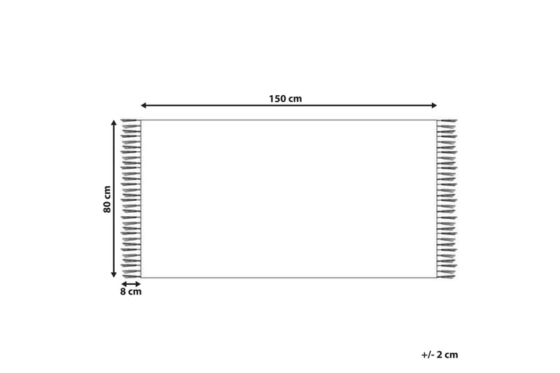 Zovuni Uldtæppe 80x150 cm - Rød - Tekstiler - Tæpper - Moderne tæppe - Uldtæppe