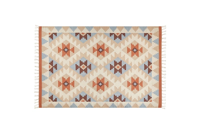 Dilijan Kelimtæppe 200x300 cm - Beige - Håndvævede tæpper - Gummierede tæpper - Små tæpper - Mønstrede tæpper - Store tæpper - Kelimtæpper