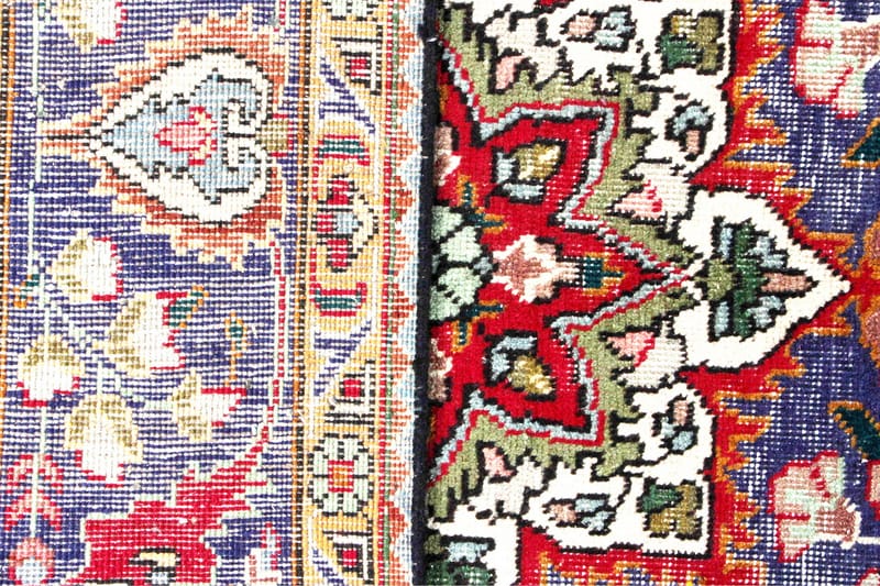 Håndknytten Persisk Patchwork Tæppe 198x290 cm Kelim - Rød / mørkeblå - Orientalske tæpper - Persisk tæppe