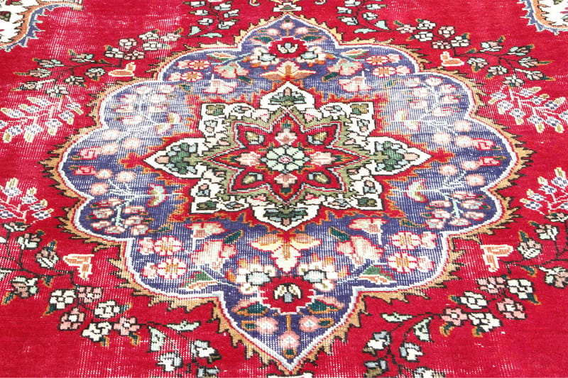 Håndknytten Persisk Patchwork Tæppe 198x290 cm Kelim - Rød / mørkeblå - Orientalske tæpper - Persisk tæppe