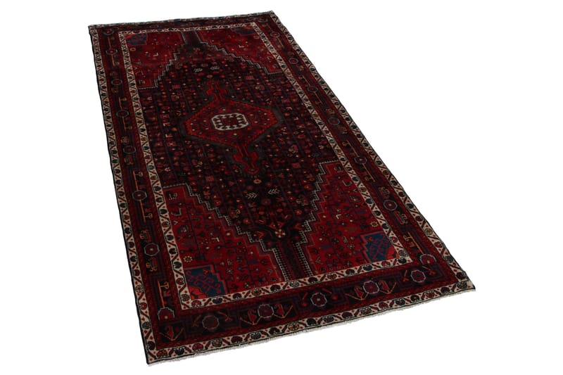 Håndknyttet persisk tæppe 160x322 cm - Rød / mørkeblå - Tekstiler - Tæpper - Orientalske tæpper